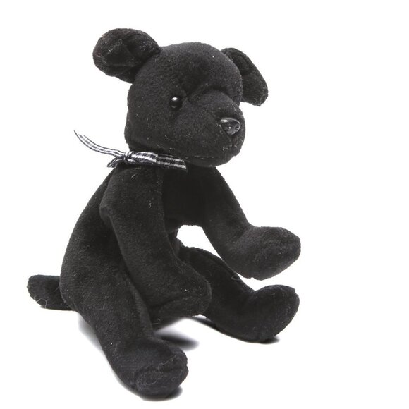 Vintage LUKE 1999 TY Beanie Baby Dog Puppy Black Collectable Stuffy - Picture 1 of 8